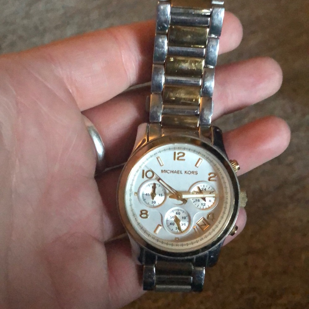 Michael Kors watch two tone large face watch